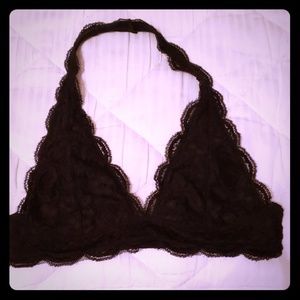 Small black halter bralette
